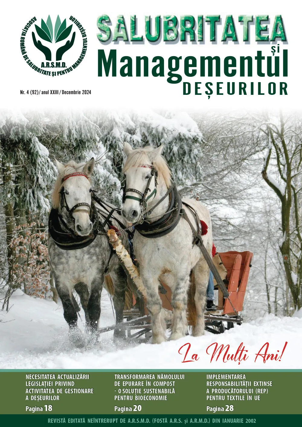 Cover of Salubritatea și Managementul Deșeurilor magazine No. 4 (92) — December 2024