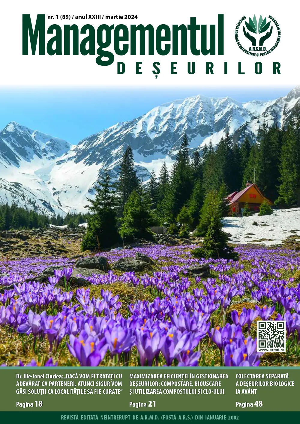 Cover of Salubritatea și Managementul Deșeurilor magazine No. 1 (89) — March 2024
