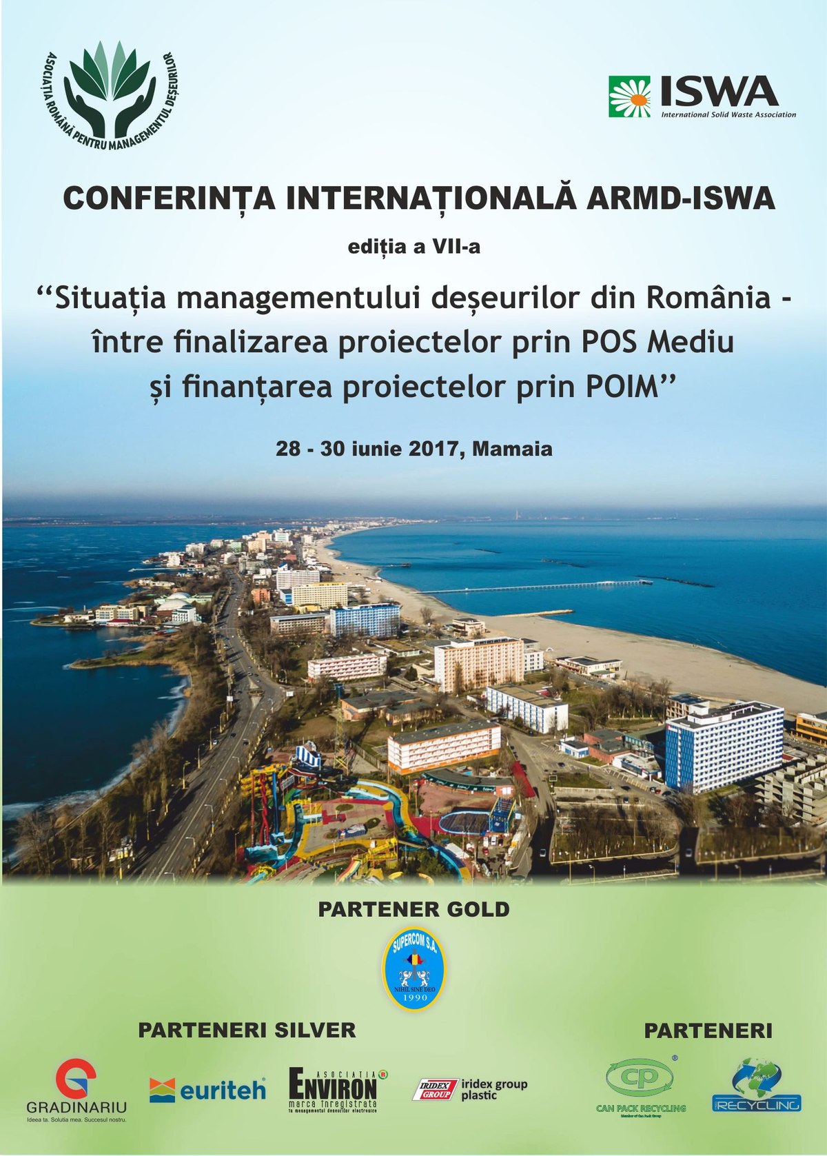 Afiș de epocă: Conferința Internațională ARMD-ISWA, ediția a VII-a, 28-30 iunie 2017, Mamaia