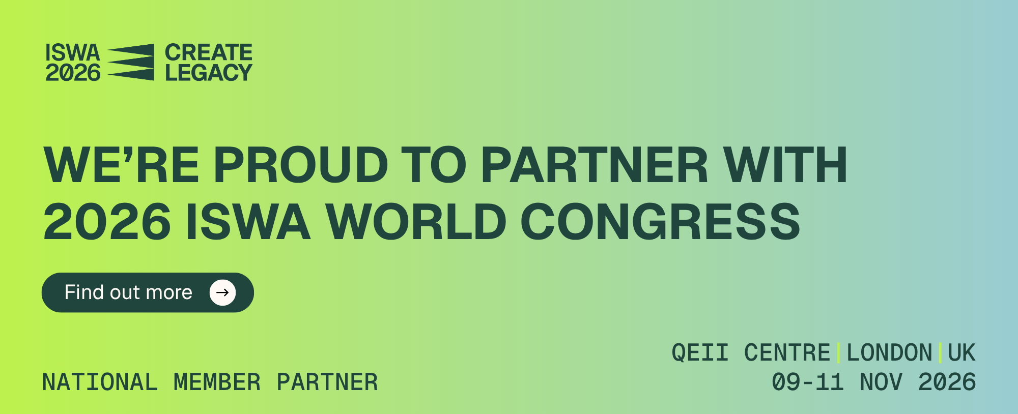 ISWA World Congress 2026 — National Member Partner, London, 9–11 November 2026